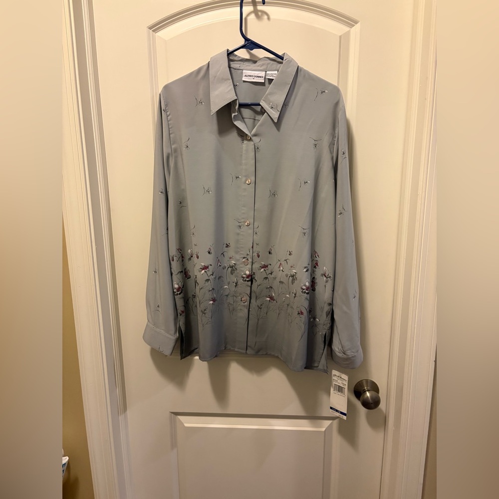 Brand New Alfred Dunmer Floral Patterned Blouse